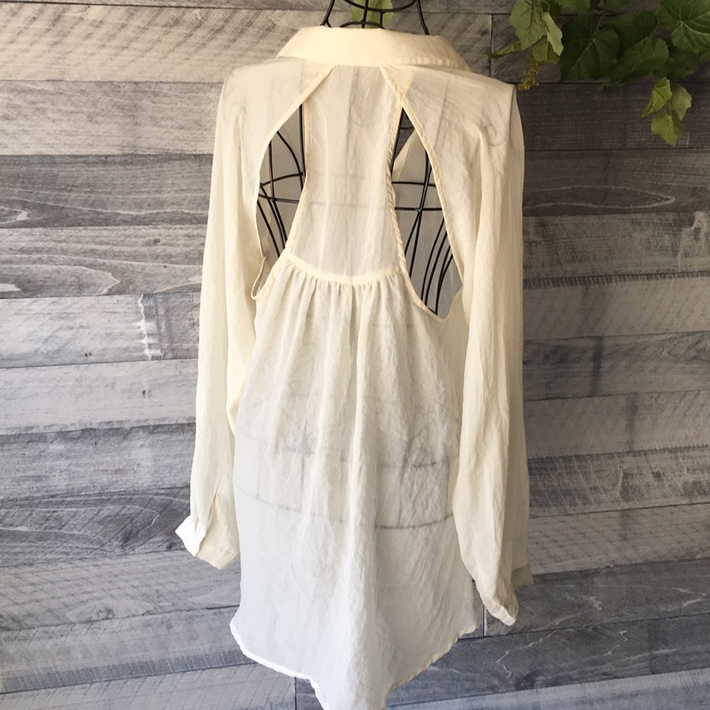 Cream HAVE cut out blouse